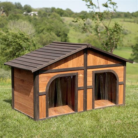 wooden double dog kennel|wooden dog kennel outdoor.